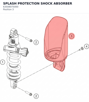 Diagram preview: SPLASH PROTECTION SHOCK ABSORBER (63508075000)