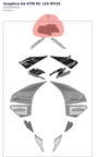 Diagram preview: Graphics kit KTM RC 125 MY20 (93508099300)