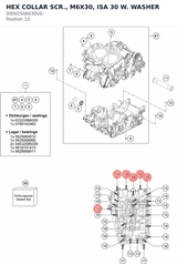 Diagram preview: HEX COLLAR SCR., M6X30, ISA 30 W. WASHER (00002506030U0)