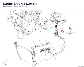 SQUIRTER UNIT LOWER 61610211A diagram position