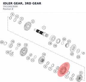 Diagram preview: IDLER GEAR, 3RD GEAR (79133013000)
