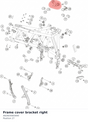 Diagram preview: Frame cover bracket right (A62603083000)