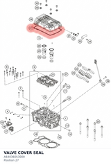 Diagram preview: VALVE COVER SEAL (A64036053000)