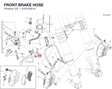 FRONT BRAKE HOSE 61810361A diagram position