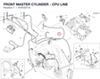FRONT MASTER CYLINDER - CPU LINE 61810371A diagram position