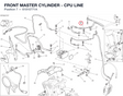 FRONT MASTER CYLINDER - CPU LINE 61810771A diagram position