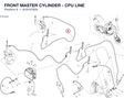 FRONT MASTER CYLINDER - CPU LINE 61810782A diagram position