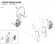 FRONT BRAKE HOSE 61810861A diagram position