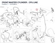 FRONT MASTER CYLINDER - CPU LINE 61810961C diagram position