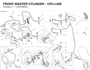 FRONT MASTER CYLINDER - CPU LINE 61810961C diagram position