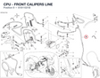 CPU - FRONT CALIPERS LINE 61811021B diagram position