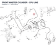 FRONT MASTER CYLINDER - CPU LINE 61811431A diagram position