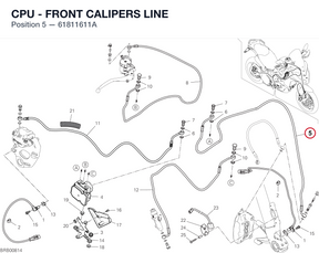 CPU - FRONT CALIPERS LINE 61811611A diagram position