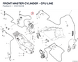 FRONT MASTER CYLINDER - CPU LINE 61811641B diagram position