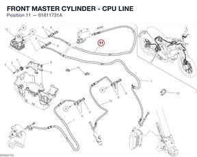 FRONT MASTER CYLINDER - CPU LINE 61811731A diagram position