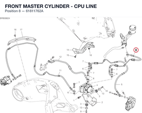 FRONT MASTER CYLINDER - CPU LINE 61811762A diagram position