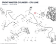 FRONT MASTER CYLINDER - CPU LINE 61811931B diagram position