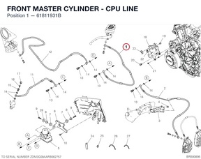 FRONT MASTER CYLINDER - CPU LINE 61811931B diagram position