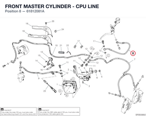FRONT MASTER CYLINDER - CPU LINE 61812081A diagram position