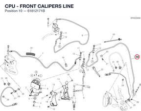 CPU - FRONT CALIPERS LINE 61812171B diagram position