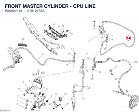 FRONT MASTER CYLINDER - CPU LINE 61812183A diagram position