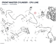 FRONT MASTER CYLINDER - CPU LINE 61812292A diagram position
