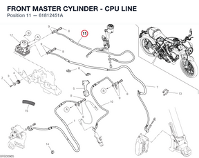 FRONT MASTER CYLINDER - CPU LINE 61812451A diagram position