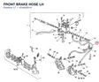 FRONT BRAKE HOSE LH