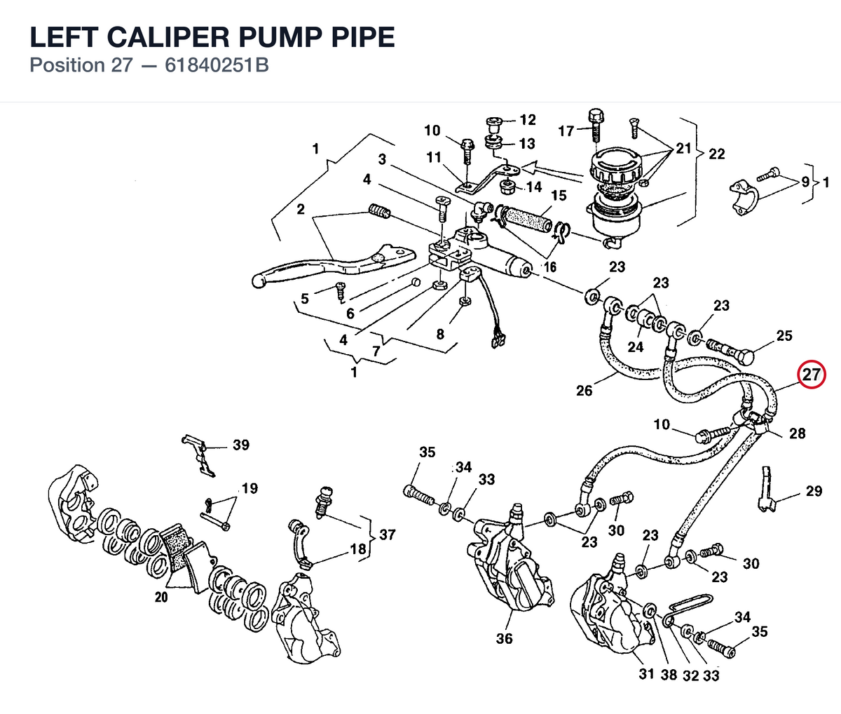 LEFT CALIPER PUMP PIPE