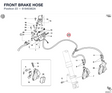 FRONT BRAKE HOSE 61840362A diagram position