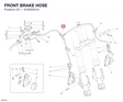 FRONT BRAKE HOSE 61840551A diagram position