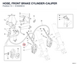 HOSE, FRONT BRAKE CYLINDER-CALIPER