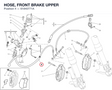 HOSE, FRONT BRAKE UPPER 61840771A diagram position