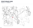 FRONT BRAKE HOSE 61840851A diagram position