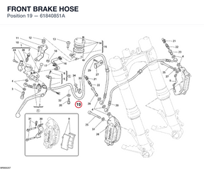 FRONT BRAKE HOSE 61840851A diagram position