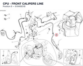 CPU - FRONT CALIPERS LINE 61840921B diagram position