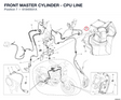 FRONT MASTER CYLINDER - CPU LINE 61840931A diagram position