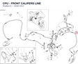CPU - FRONT CALIPERS LINE 61841151C diagram position