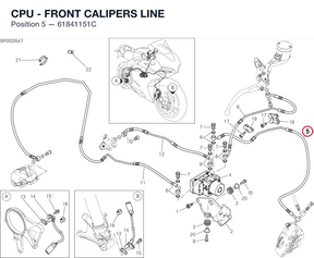 CPU - FRONT CALIPERS LINE 61841151C diagram position