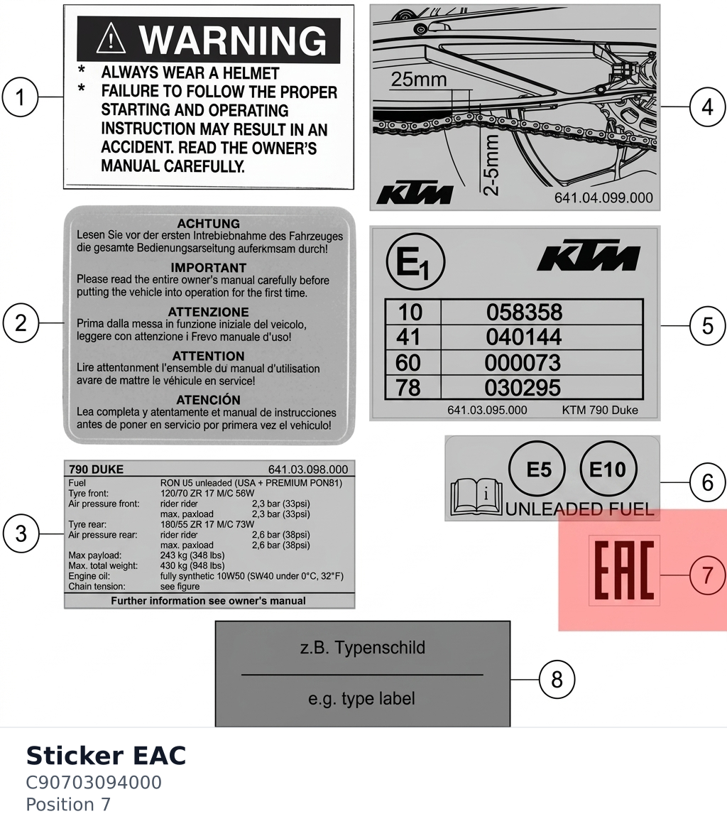 Diagram preview: Sticker EAC (C90703094000)