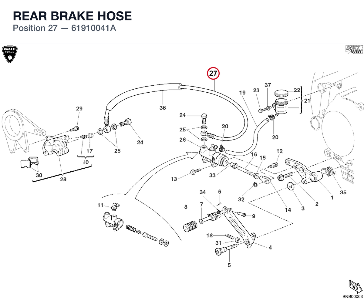 REAR BRAKE HOSE