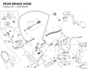 REAR BRAKE HOSE 61910331B diagram position