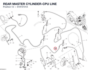 REAR MASTER CYLINDER-CPU LINE 61910731A diagram position