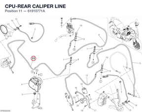 CPU-REAR CALIPER LINE 61910771A diagram position