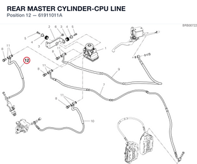 REAR MASTER CYLINDER-CPU LINE 61911011A diagram position