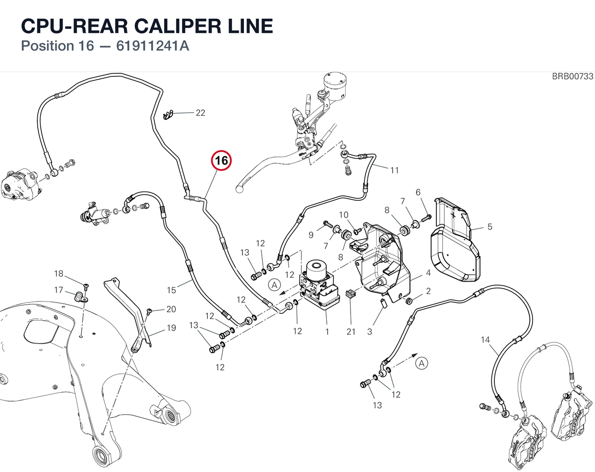 CPU-REAR CALIPER LINE 61911241A diagram position
