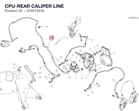 CPU-REAR CALIPER LINE 61911241A diagram position