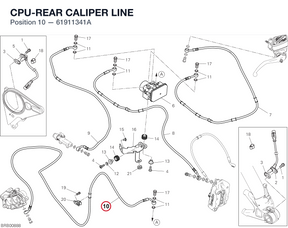 CPU-REAR CALIPER LINE 61911341A diagram position