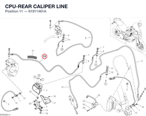 CPU-REAR CALIPER LINE 61911461A diagram position
