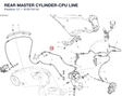 REAR MASTER CYLINDER-CPU LINE 61911511A diagram position